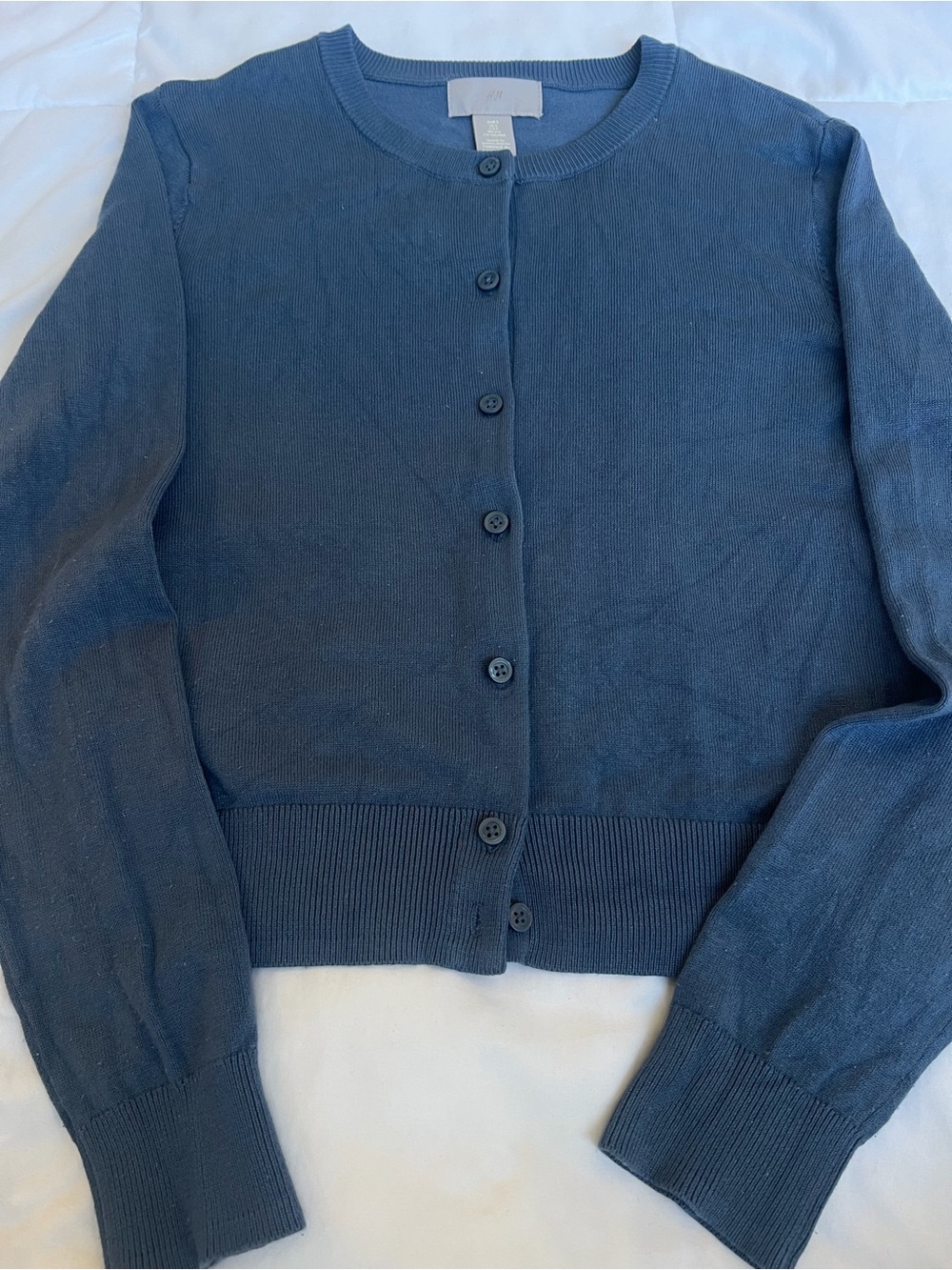 H&M Blue Button-Front Cardigan Sweater